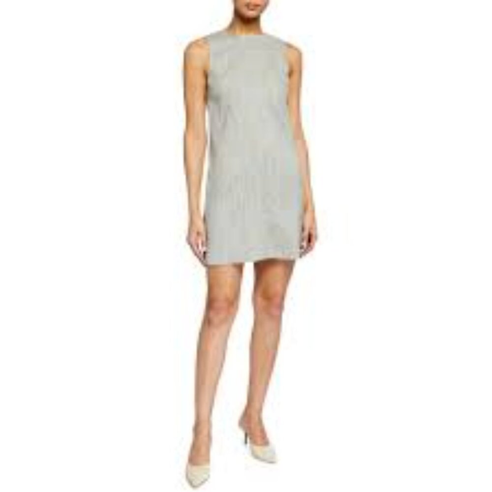 Theory Easy Melange Linen Blend Mini Dress